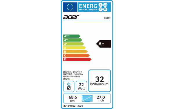 ACER CB272bir - &Eacute;tiquette &eacute;nergie