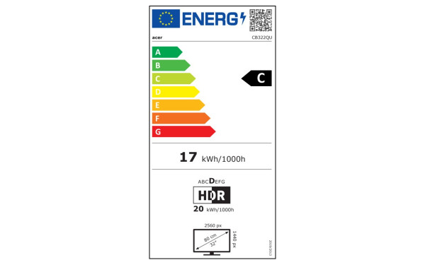 ACER CB322QUEsmiiprx - &Eacute;tiquette &eacute;nergie v2