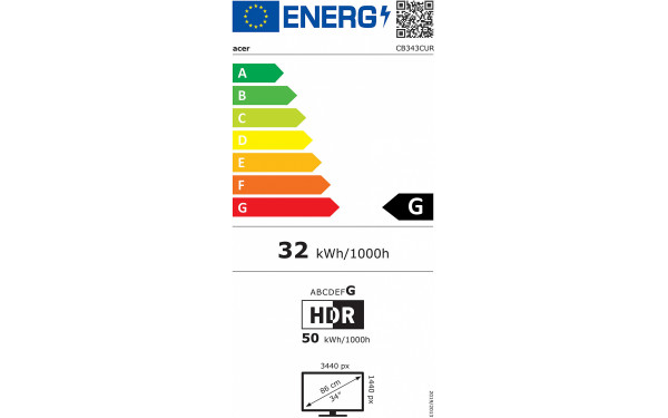 ACER CB343CURbemiiphuzx - &Eacute;tiquette &eacute;nergie v2