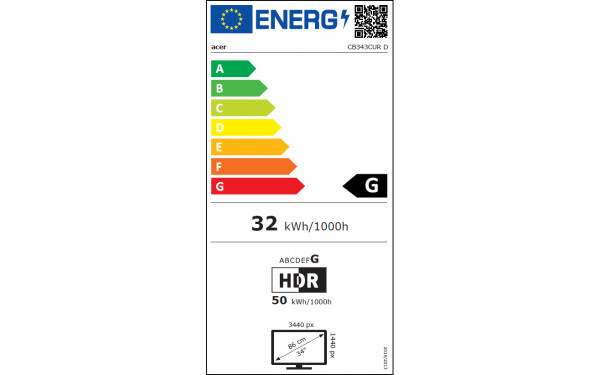 ACER CB343CURDbemiiphcuzx - &Eacute;tiquette &eacute;nergie v2