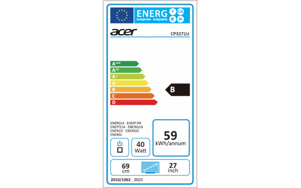 ACER CP3271UV - &Eacute;tiquette &eacute;nergie