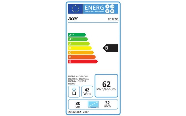 ACER ED322QAwmidx - &Eacute;tiquette &eacute;nergie