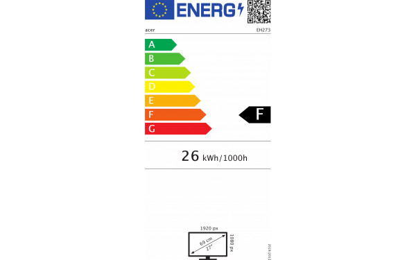 ACER EH273Abix - &Eacute;tiquette &eacute;nergie v2