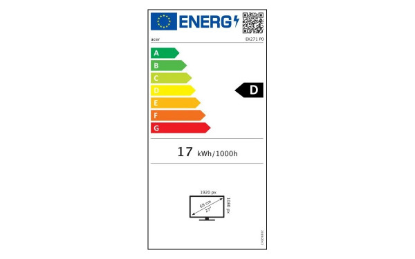 ACER EK271P0bi - &Eacute;tiquette &eacute;nergie v2