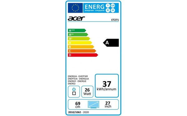 ACER ET271bi - &Eacute;tiquette &eacute;nergie