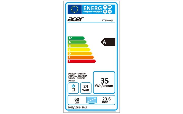 ACER FT240HQLbmjjcz - &Eacute;tiquette &eacute;nergie