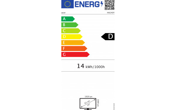 ACER HA240YAbi - &Eacute;tiquette &eacute;nergie v2