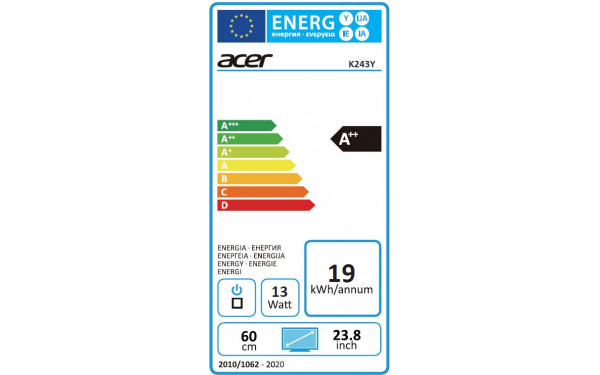 ACER K243Ybmix - &Eacute;tiquette &eacute;nergie