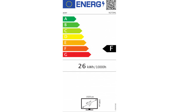 ACER K272HLHbi - &Eacute;tiquette &eacute;nergie v2