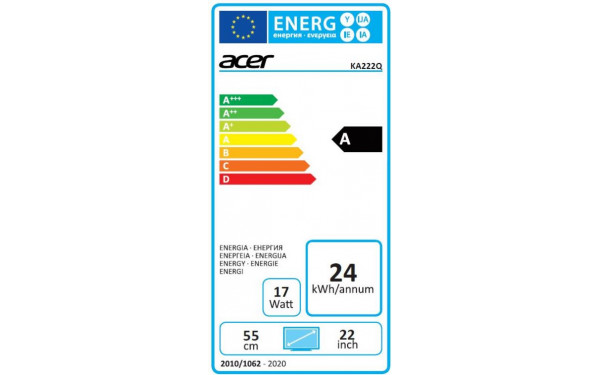 ACER KA222Qbi - &Eacute;tiquette &eacute;nergie