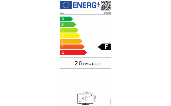 ACER KA270Hbi - &Eacute;tiquette &eacute;nergie v2