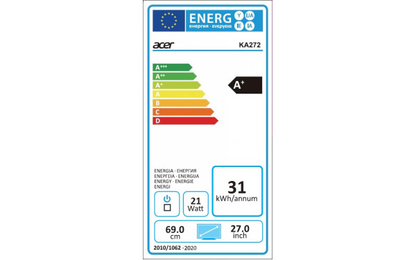 ACER KA272bif - &Eacute;tiquette &eacute;nergie
