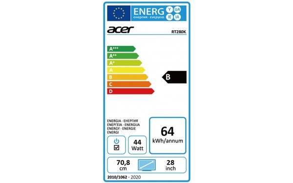 ACER RT280KAbmiipx - &Eacute;tiquette &eacute;nergie