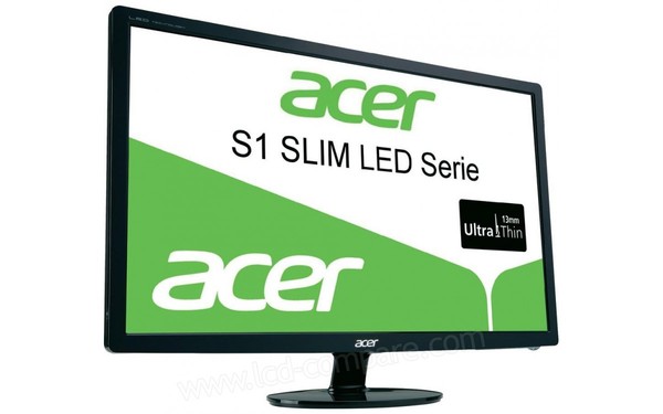 ACER S271HLBbid - Vue 3/4 gauche