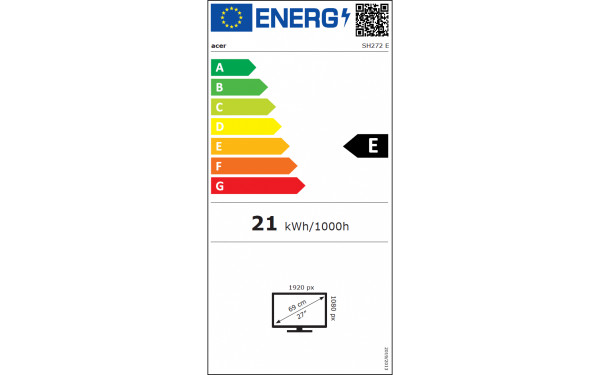 ACER SH272Ebmihux - &Eacute;tiquette &eacute;nergie v2