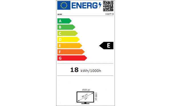ACER V247YEbiv - &Eacute;tiquette &eacute;nergie v2