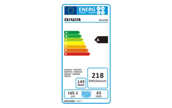 AIWA 65AU200 - &Eacute;tiquette &eacute;nergie