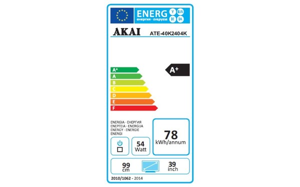 AKAI ATE-40K2404K - &Eacute;tiquette &eacute;nergie