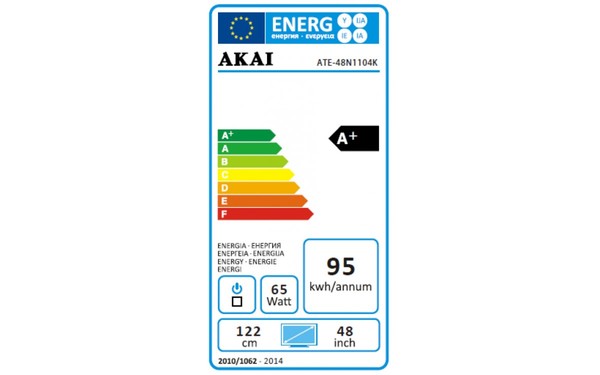 AKAI ATE-48N1104K - &Eacute;tiquette &eacute;nergie