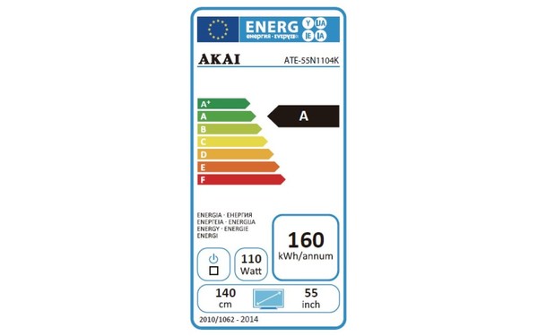 AKAI ATE-55N1104K - &Eacute;tiquette &eacute;nergie