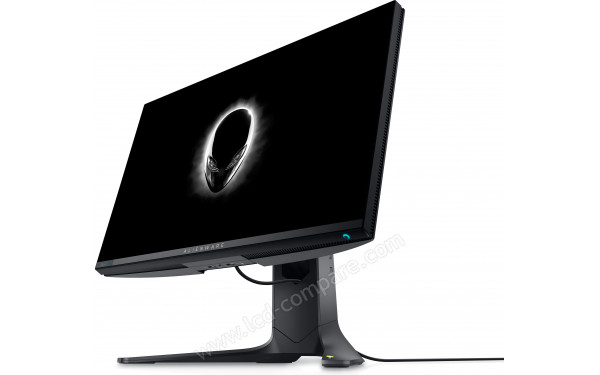 ALIENWARE AW2521H - Vue contre-plong&eacute;e 3/4 droite