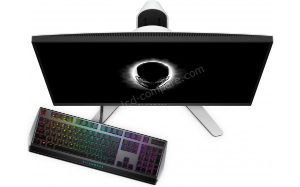 ALIENWARE AW2720HFA - Vue plong&eacute;e de face (clavier optionnel)