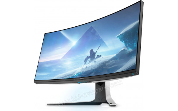 ALIENWARE AW3821DW - Vue contre-plong&eacute;e 3/4 droite
