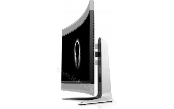 ALIENWARE AW3821DW - Vue 3/4 droite avec ajustement de la hauteur