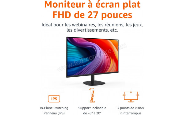 AMAZON BASICS C27M2020EU - Multi-vues