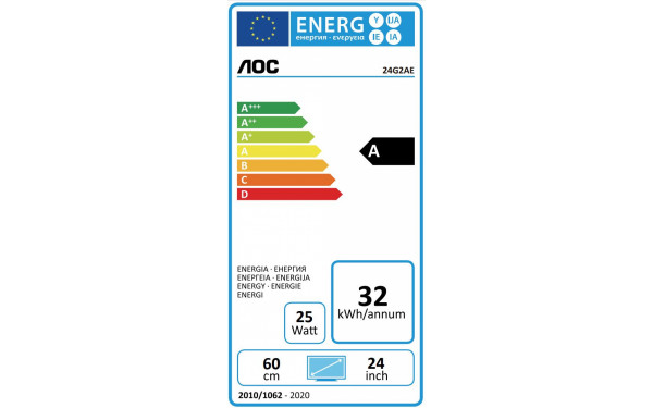 AOC 24G2AE/BK - &Eacute;tiquette &eacute;nergie