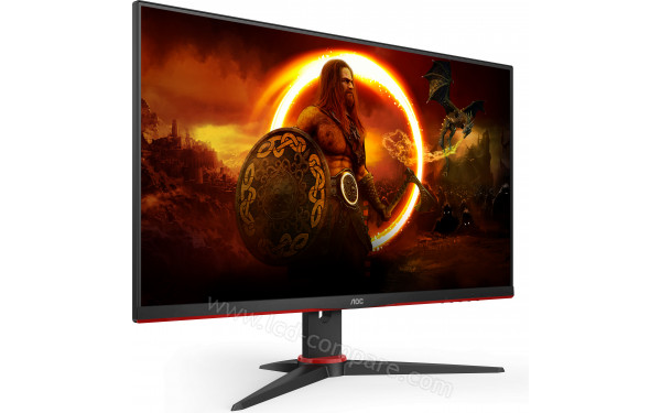 AOC 24G2SPAE/BK - Vue 3/4 gauche