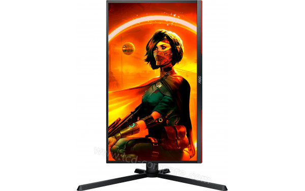 AOC 25G3ZM/BK - Vue de face en mode portrait