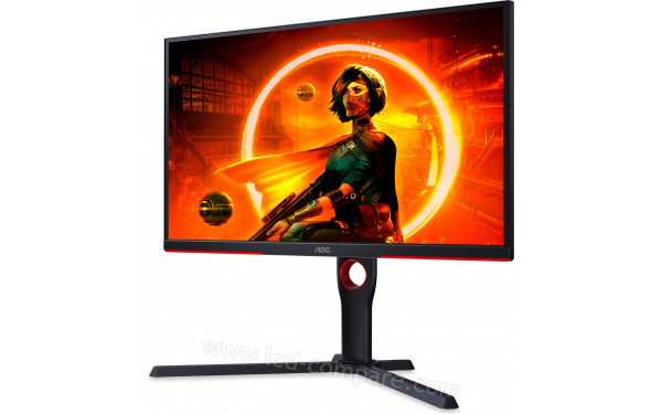 AOC 25G3ZM/BK - Vue 3/4 droite