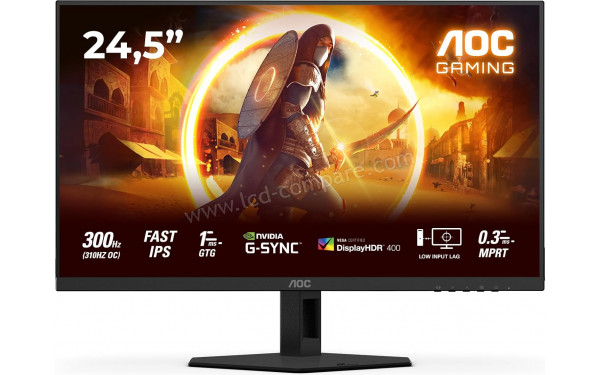 AOC 25G4SRE - Vue de face
