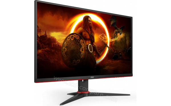 AOC 27G2ZNE/BK - Vue 3/4 gauche