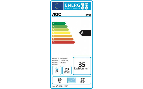 AOC 27P2C - &Eacute;tiquette &eacute;nergie