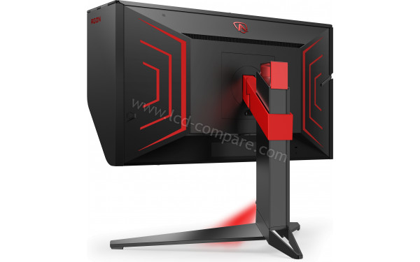 AOC AG254FG - Vue 3/4 arri&egrave;re avec protection