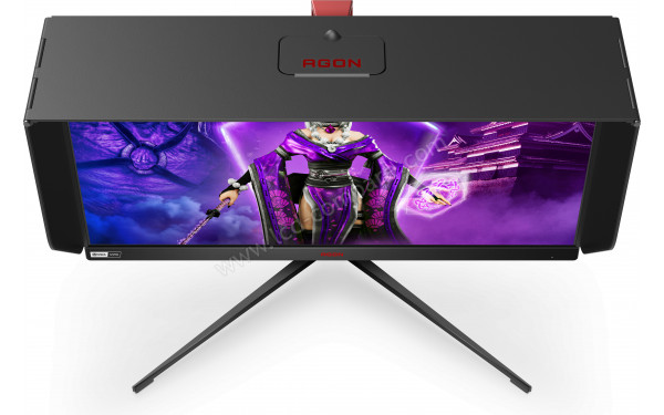 AOC AG254FG - Vue du dessus avec protection