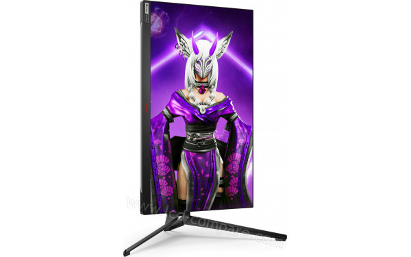 AOC AG254FG - Vue 3/4 gauche en mode portrait