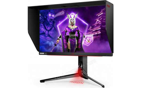 AOC AG254FG - Vue 3/4 droite avec protection