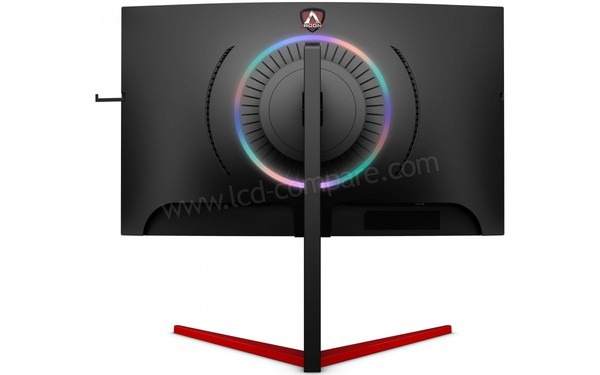 AOC AG273QCG - Vue de l'arri&egrave;re avec syst&egrave;me AGON Light FX