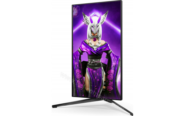 AOC AG274UXP - Vue de 3/4 en mode portrait