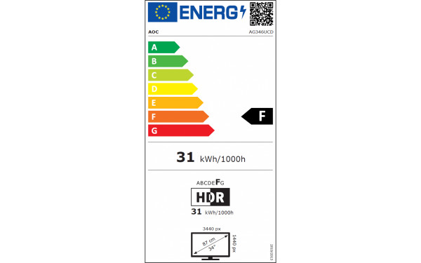 AOC AG346UCD - &Eacute;tiquette &eacute;nergie v2