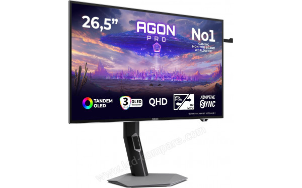 AOC AGP277QKDC - Vue 3/4 gauche