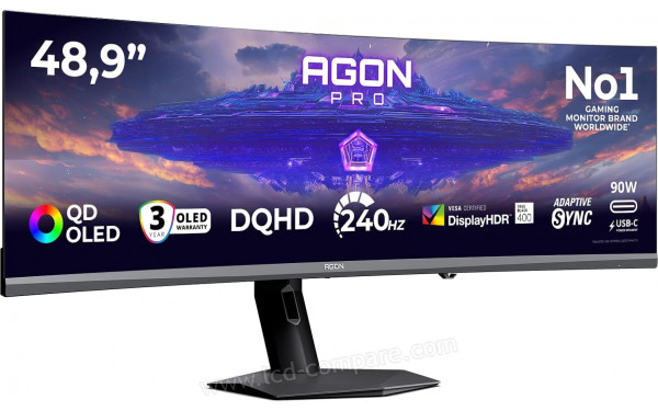 AOC AGP497UCZD - Vue 3/4 gauche