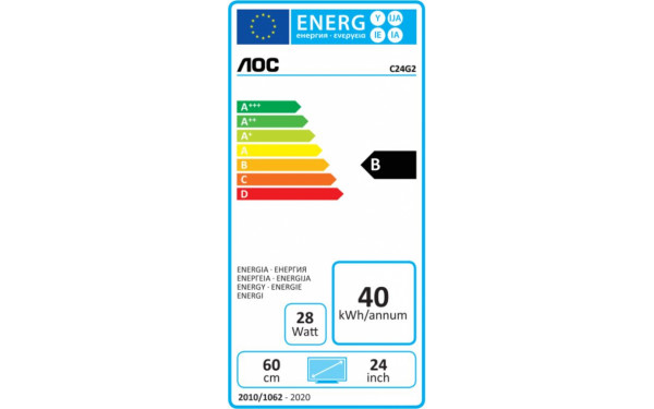 AOC C24G2AE/BK - &Eacute;tiquette &eacute;nergie