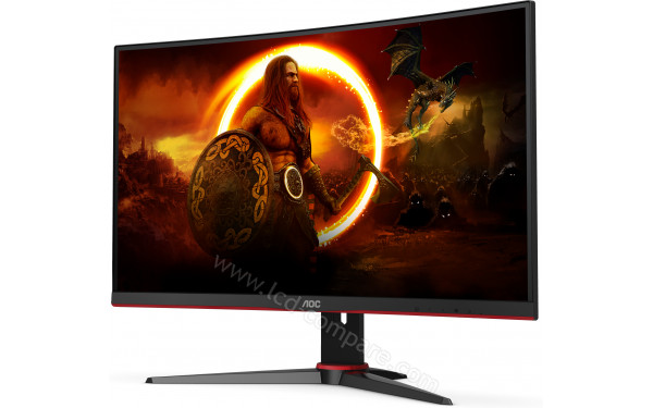 AOC C27G2E/BK - Vue 3/4 droite