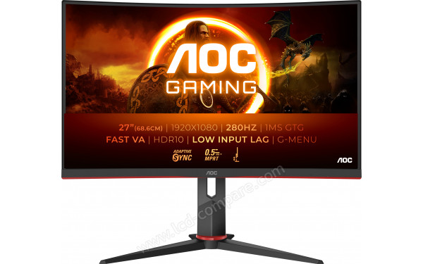 AOC C27G2Z3/BK - Vue de face