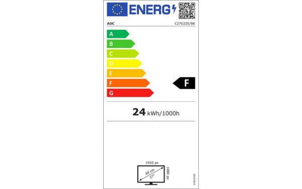 AOC C27G2ZE/BK - &Eacute;tiquette &eacute;nergie v2