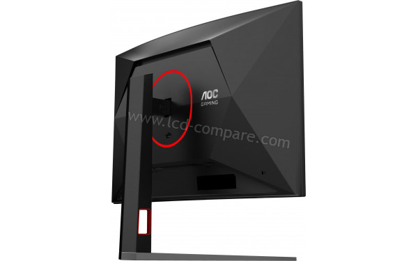 AOC C32G4Z - Vue 3/4 arri&egrave;re